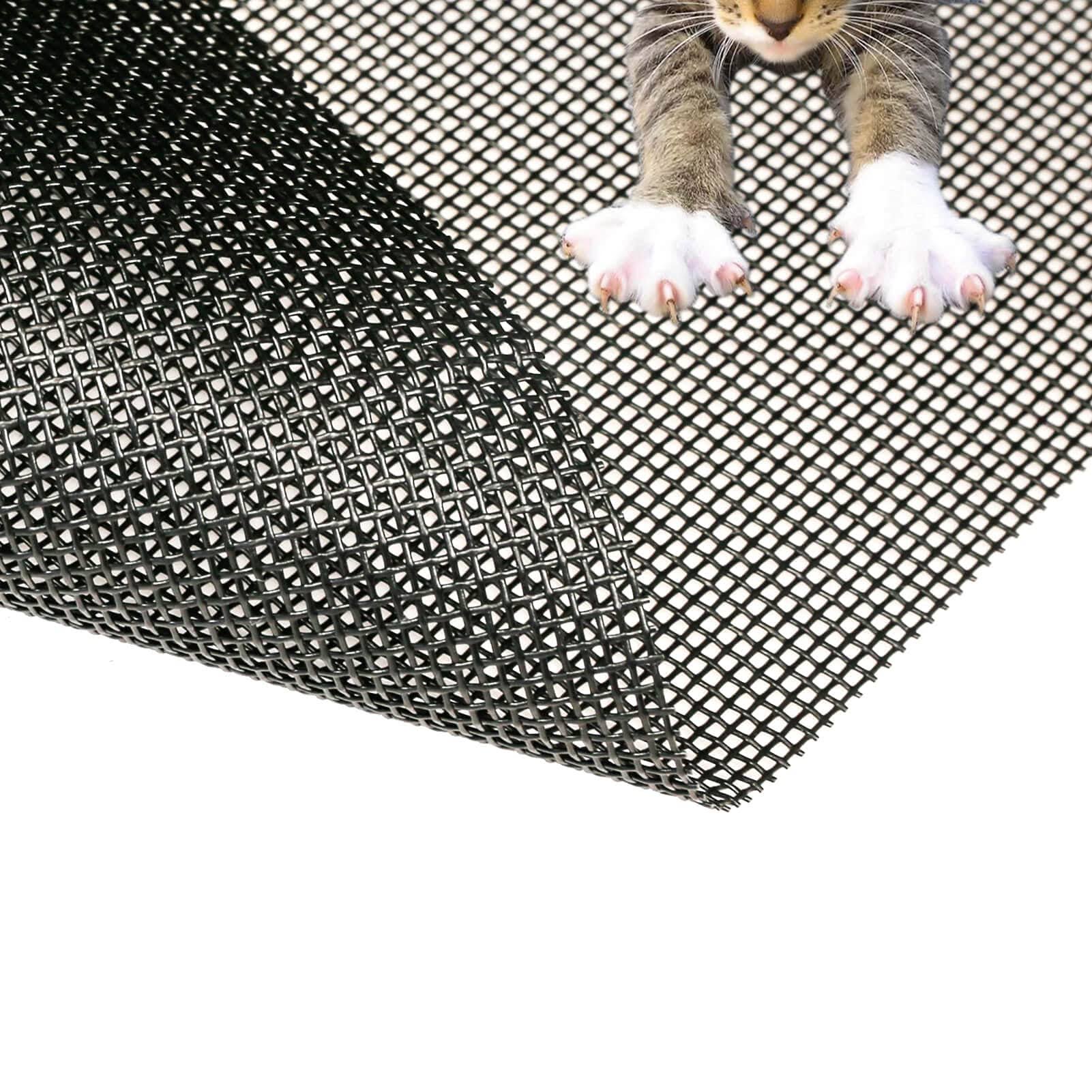 TOOLTRIZ Pet Proof Window Screen Replacement Kit, 60�� x 100�� Upgraded Thicken Charcoal Fiberglass Mesh for Sliding Pet Screen Door Repair Kit -