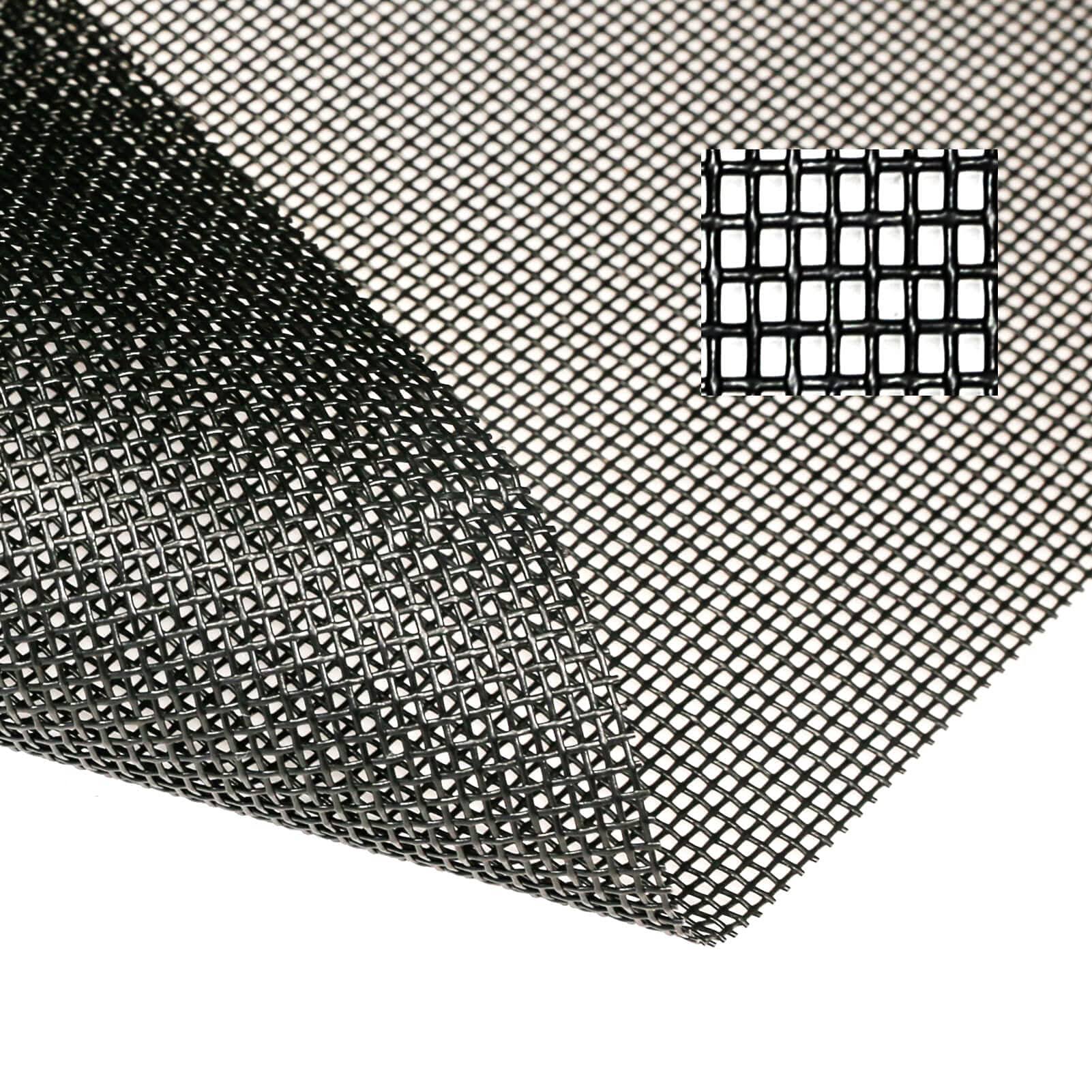 TOOLTRIZ Pet Proof Window Screen Replacement Kit, 48�� x 100" Upgraded Thicken Charcoal Fiberglass Mesh for Sliding Pet Screen Door Repair Kit -