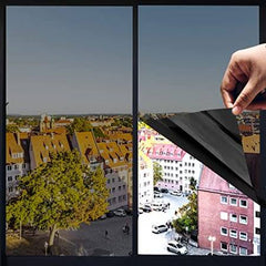 Heat Control Window Film, Window Tint Sun Blocking Blackout and UV Protection, One-Way Privacy Mirror Reflective Film,Explosion-Proof Premium Pet